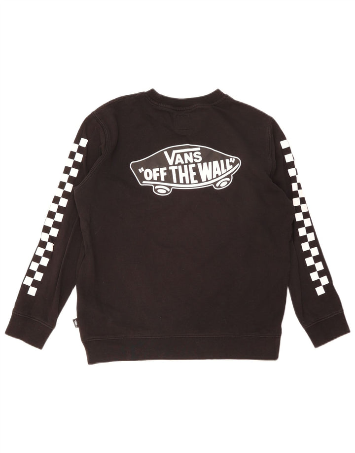 Damska bluza z grafiką Vans, UK 16, duża, czarna, bawełniana