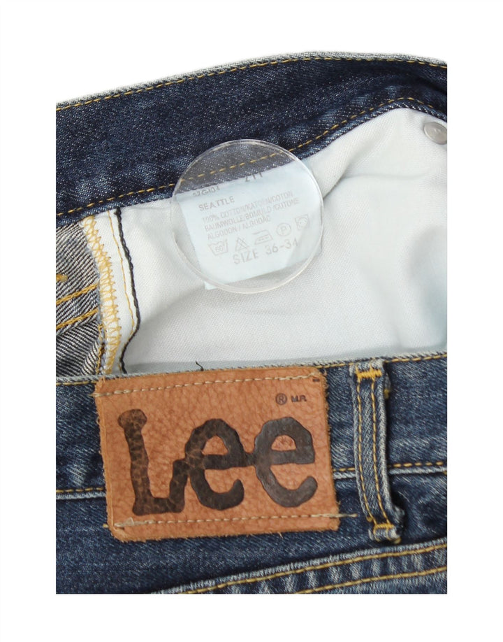 Męskie jeansy Lee Seattle Straight W36 L28 Niebieskie bawełniane