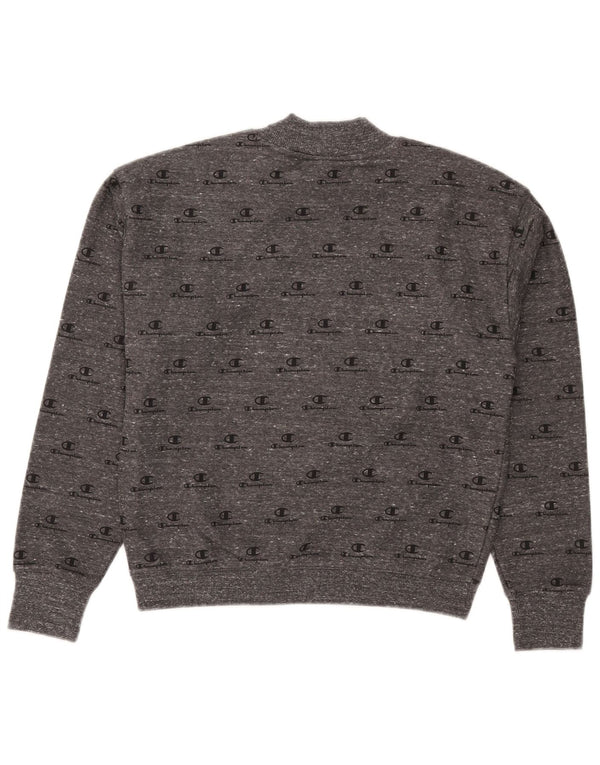 Damska bluza Champion Graphic Crop Sweatshirt UK 10 Small Grey Flecked