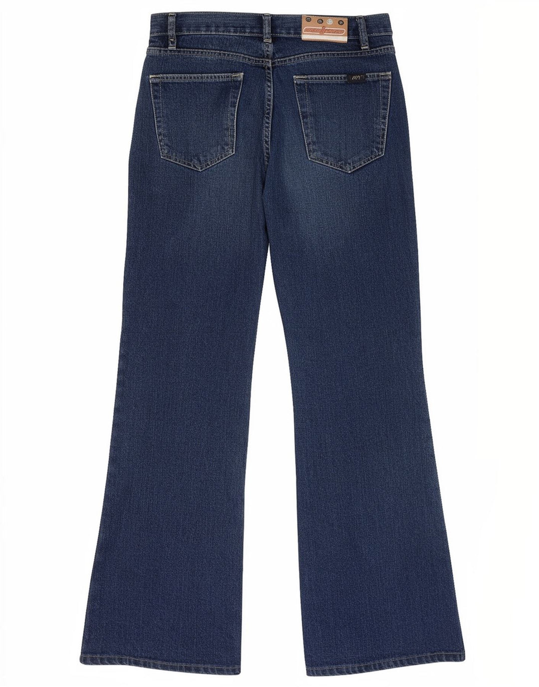 Dzikie jeansy damskie z wysokim stanem, rozkloszowane IT 42 Medium W26 L30 Niebieska bawełna