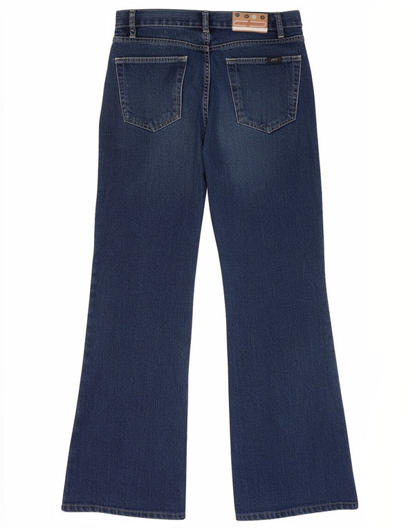 Dzikie jeansy damskie z wysokim stanem, rozkloszowane IT 42 Medium W26 L30 Niebieska bawełna