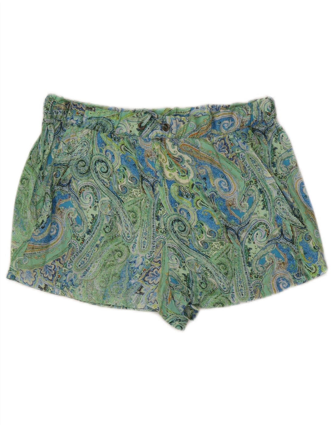 Damskie spodenki Zara, średnie, W28, zielone, z poliestru Paisley