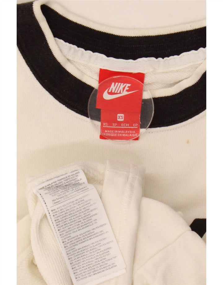 Damska bluza dresowa Nike Graphic Oversize UK 6 XS w kolorze białym