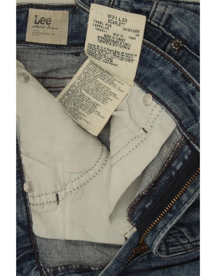 Damskie jeansy Lee Scarlett Slim W31 L26 Niebieskie bawełniane