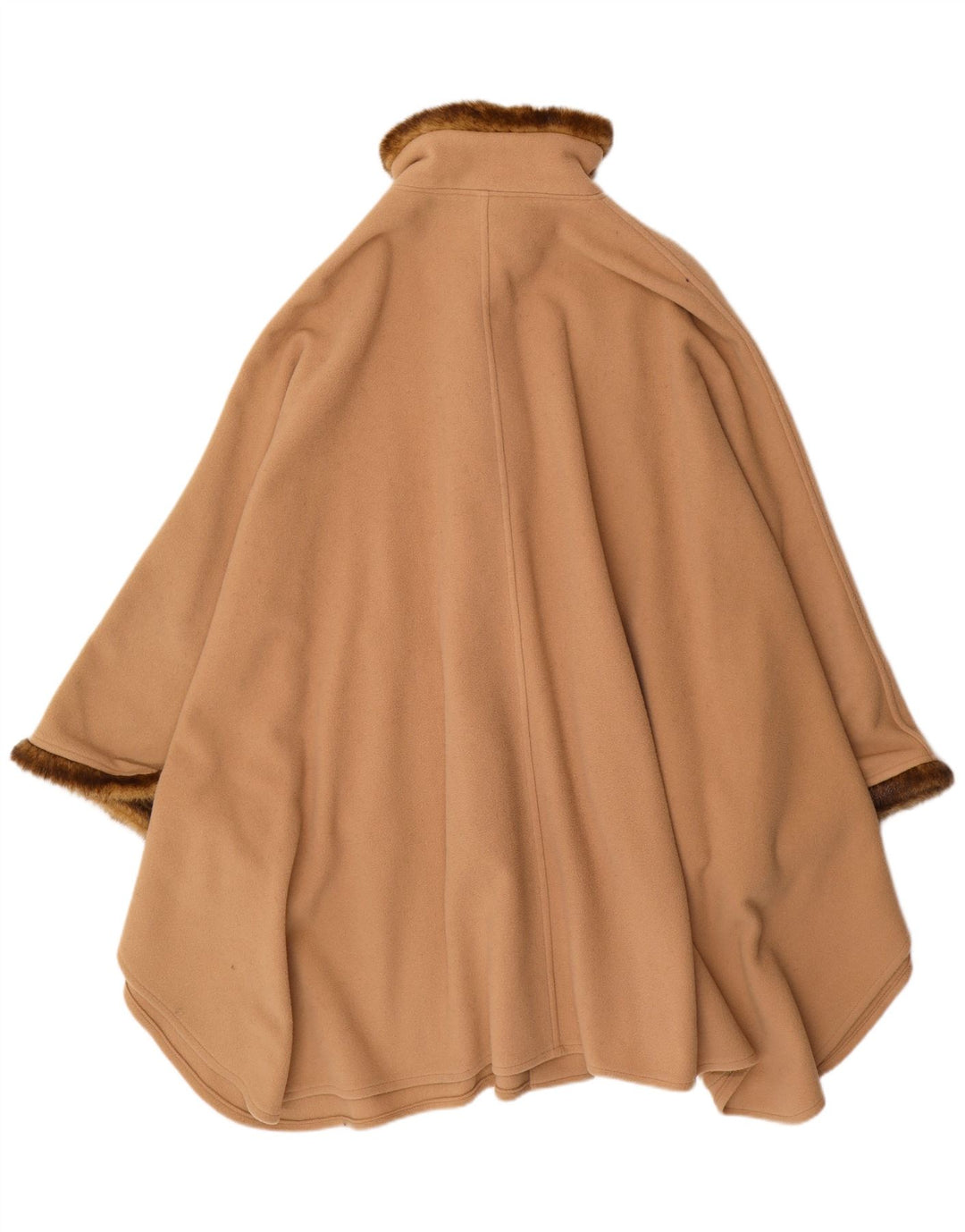 Vintage damski płaszcz poncho w jednym rozmiarze, beżowy