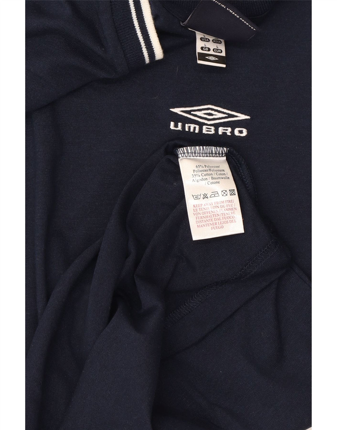 UMBRO Mens Vest Top Large Navy Blue Polyester Vintage Umbro and Second-Hand Umbro from Messina Hembry 