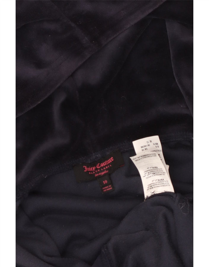 JUICY COUTURE Dziewczęcy sweter z kapturem i zamkiem błyskawicznym, 9-10 lat, granatowy, bawełniany