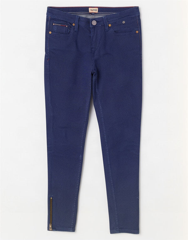 Damskie jeansy skinny Tommy Hilfiger W28 L28 Niebieskie kropki, bawełniane