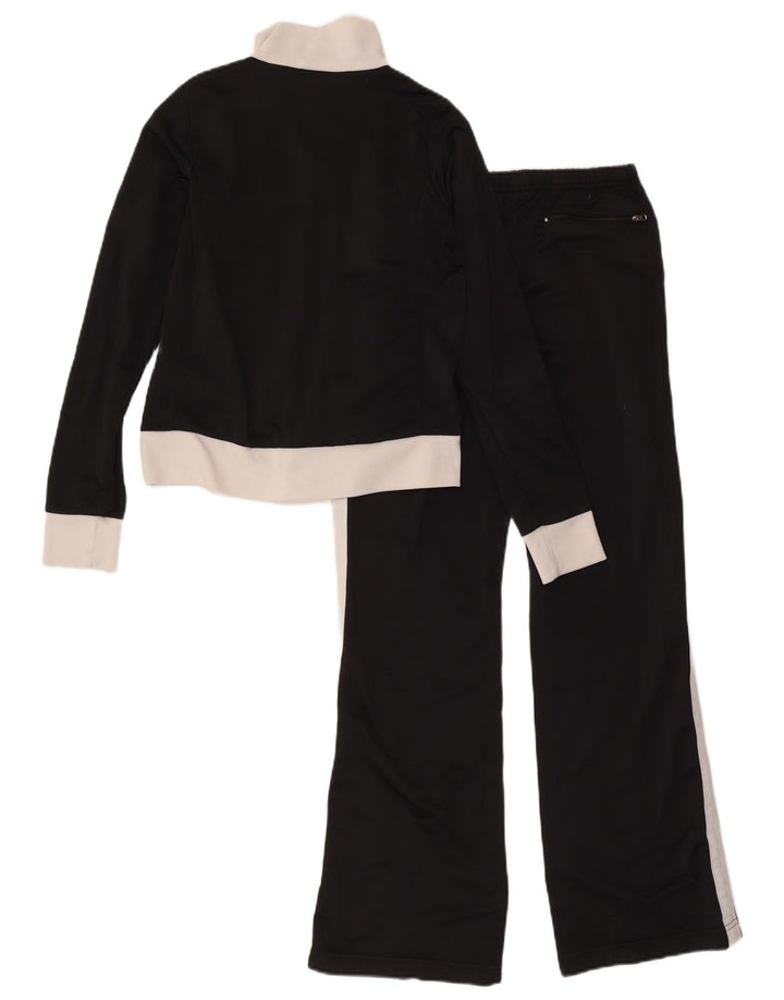 Damski pełny dres Nike UK 8/10, mały, czarny poliester z blokami kolorów