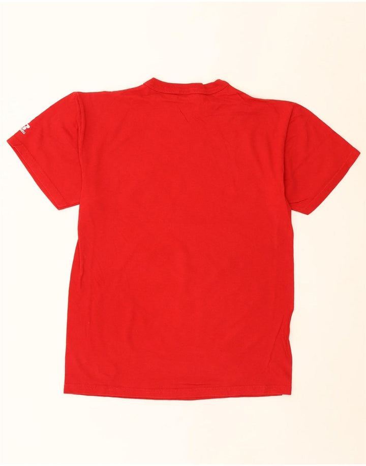 RUSSELL ATHLETIC Mens Redhawk Graphic T-Shirt Top Small Red Vintage Russell Athletic and Second-Hand Russell Athletic from Messina Hembry 