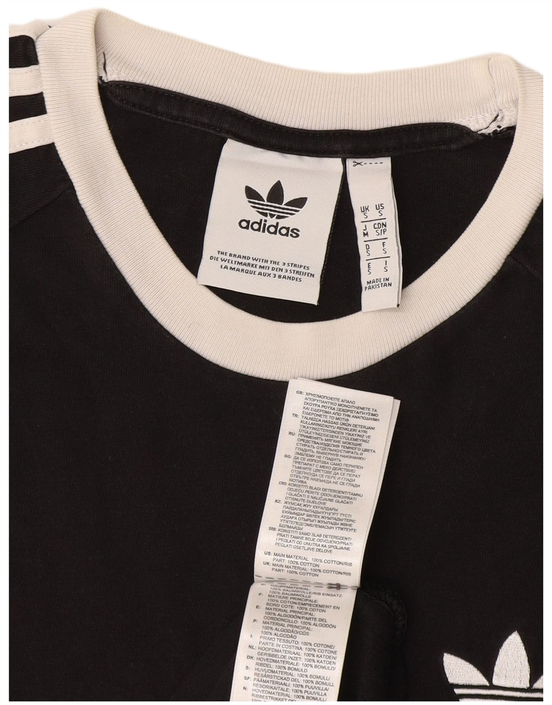 Adidas Męska Koszulka Top Mała Czarna Bawełna