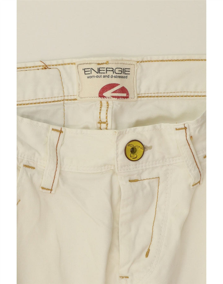 ENERGIE Womens Straight Jeans  W30 L34 White Cotton Vintage Energie and Second-Hand Energie from Messina Hembry 