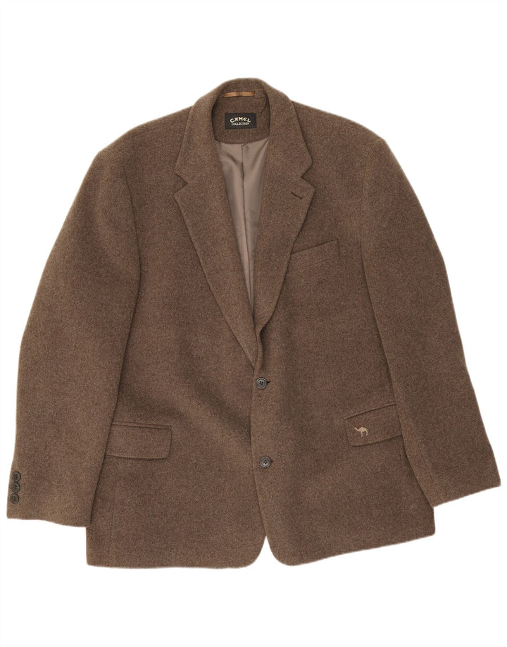 Camel Active Męska marynarka zapinana na 2 guziki UK 44 2XL Szara dziewicza wełna