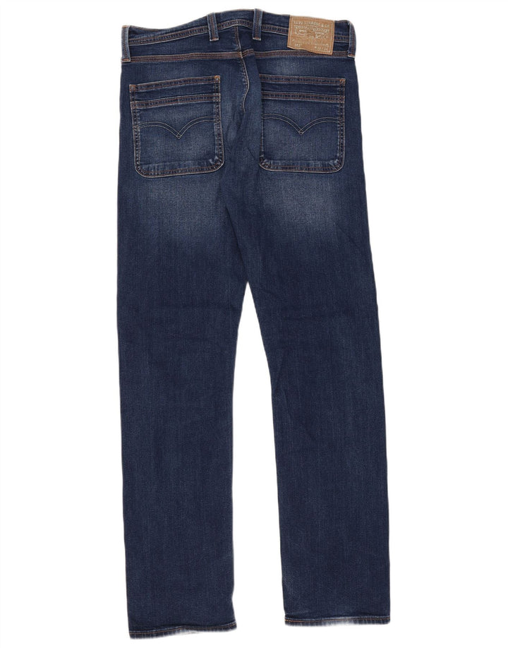 Męskie jeansy Levi's 513 Slim Straight W32 L34 Niebieskie bawełniane