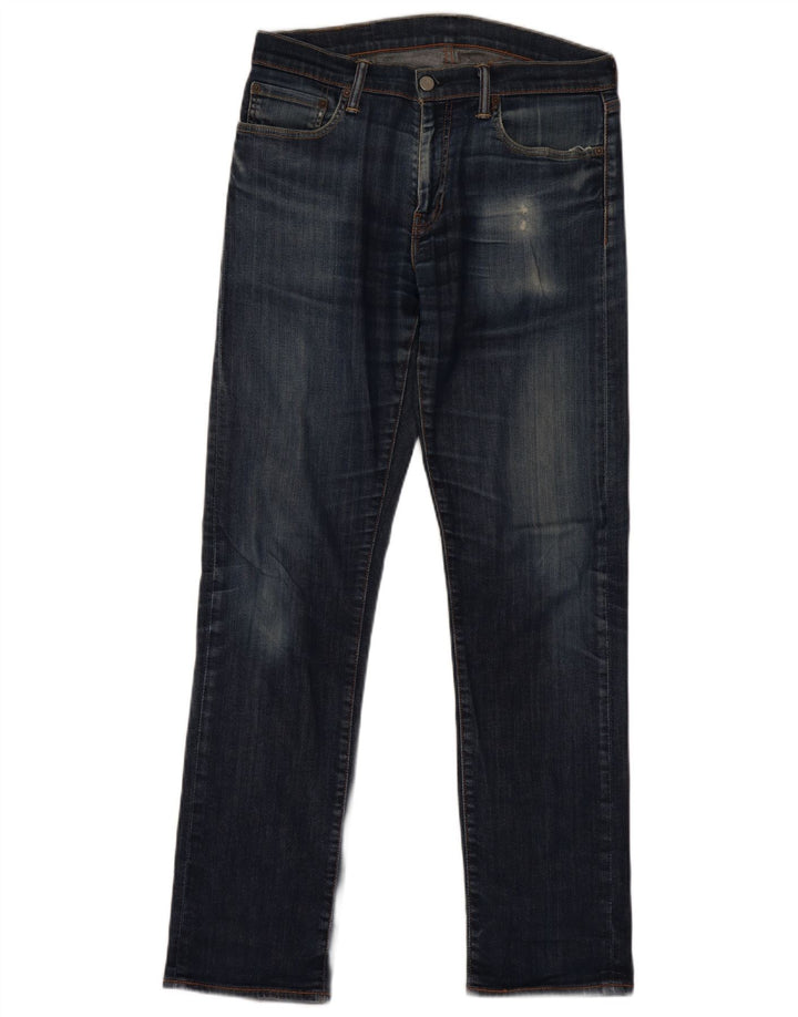 Męskie dżinsy Levi's 504 Straight W32 L34 Granatowa bawełna