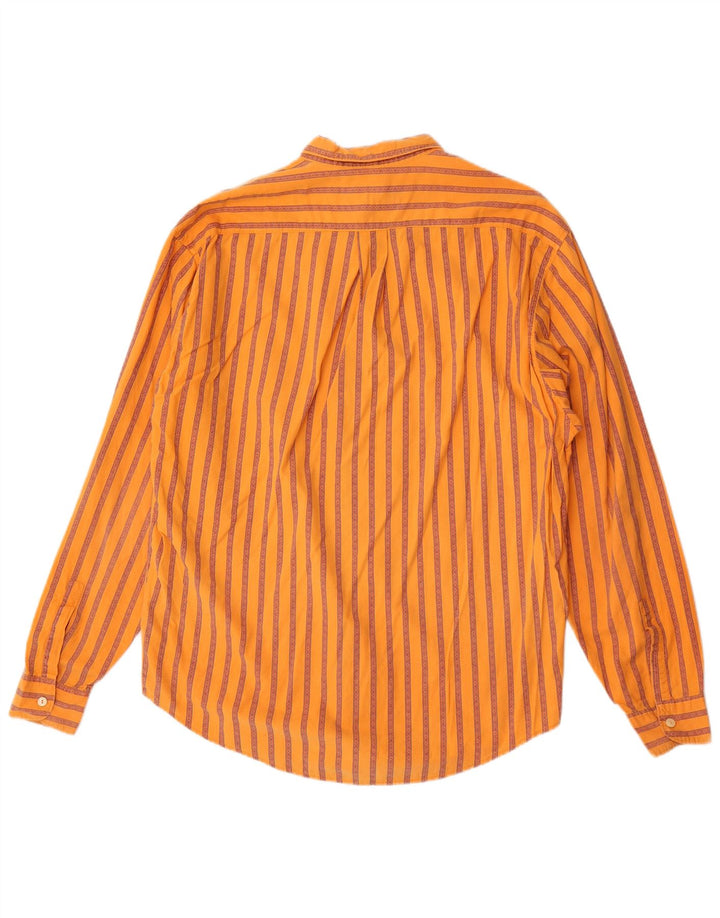 Koszula męska Vintage XL, bawełniana w pomarańczowe paski
