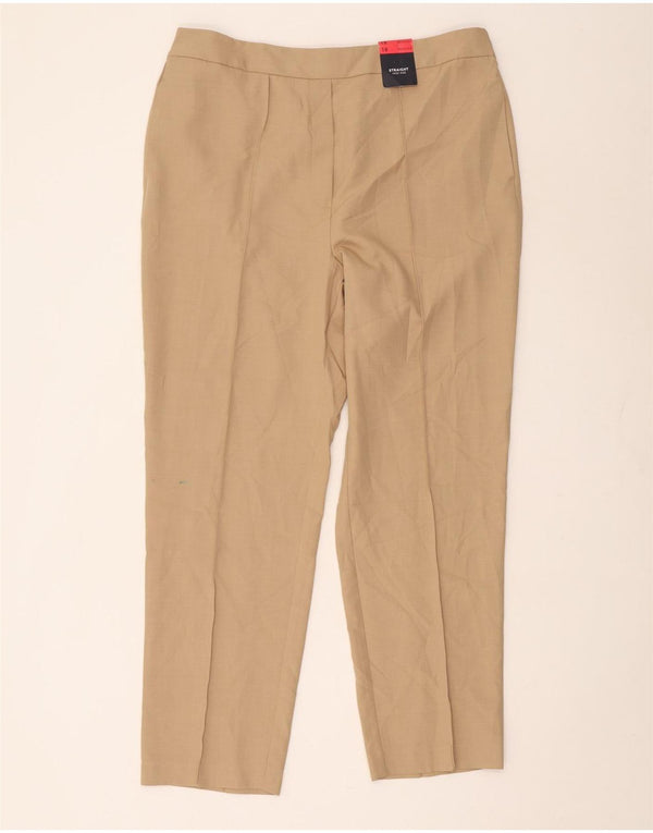Spodnie Chino Marks & Spencer Damskie UK 18 XL W34 L30 Beżowy Poliester