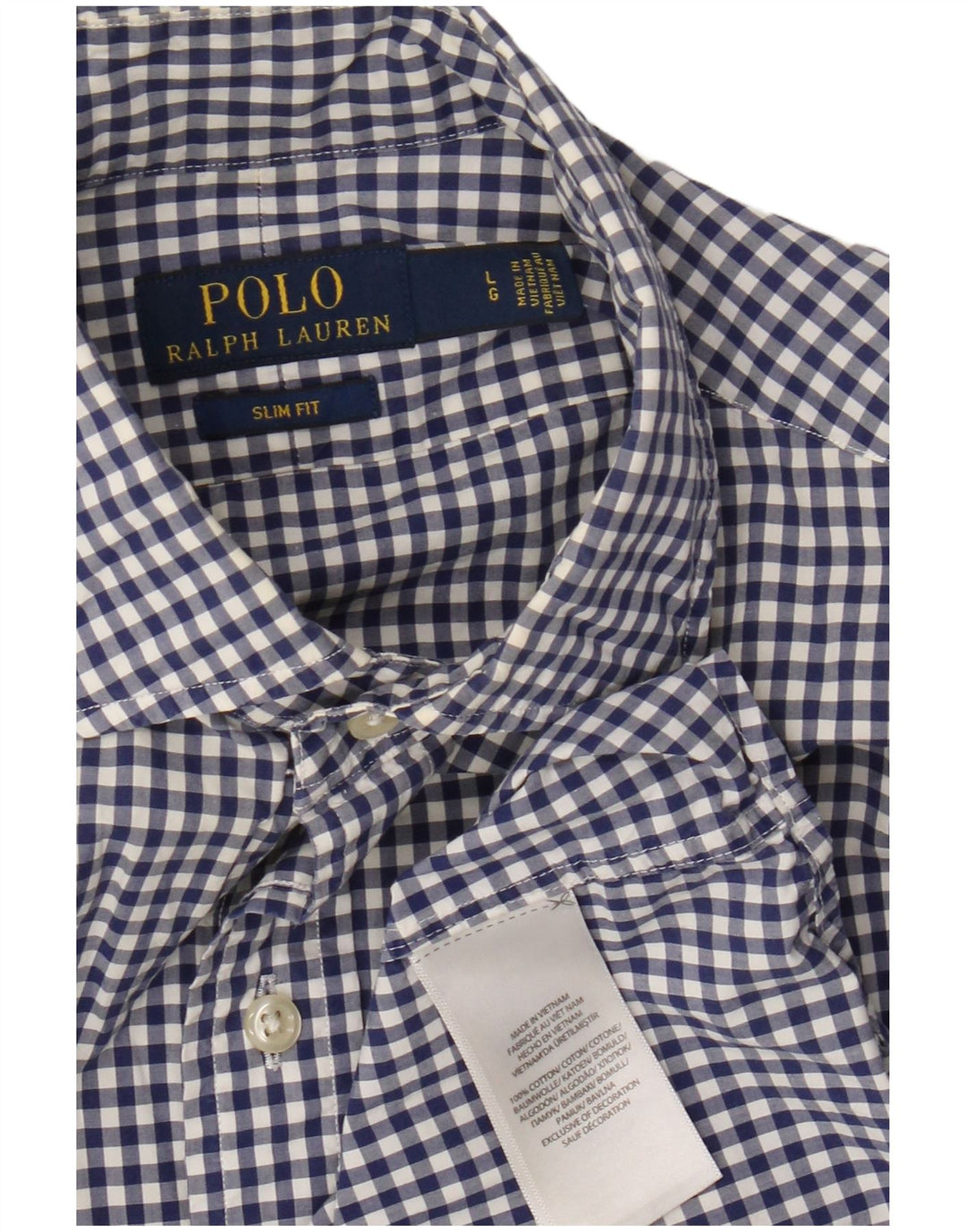 Koszula męska Polo Ralph Lauren o dopasowanym kroju, duża, niebieska bawełniana kratka