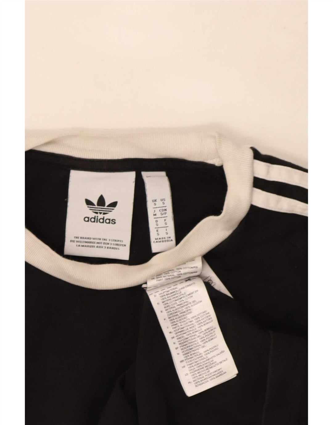 Adidas Męska Koszulka Top Mała Czarna Bawełna