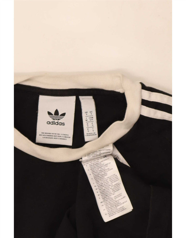 Adidas Męska Koszulka Top Mała Czarna Bawełna