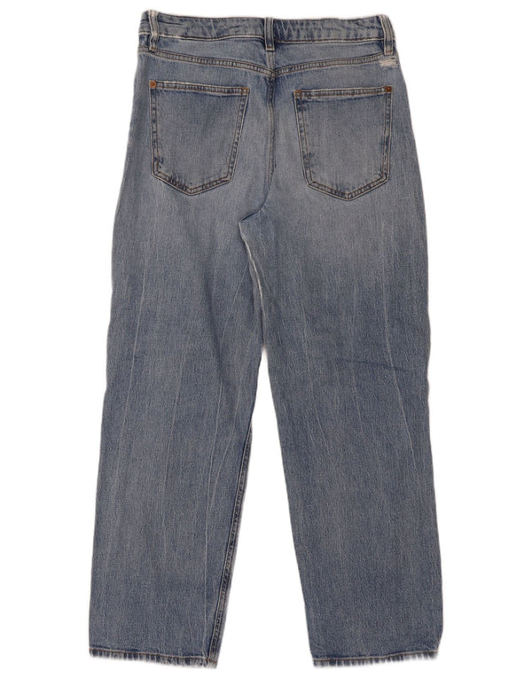 Marks & Spencer Damskie jeansy Boyfriend z wysokim stanem UK 10 Małe W30 L28 Niebieskie