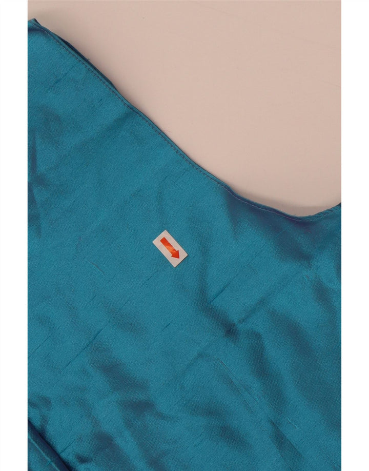 Damska bluzka bez rękawów Gai Mattiolo Crop IT 44 Średni niebieski jedwab