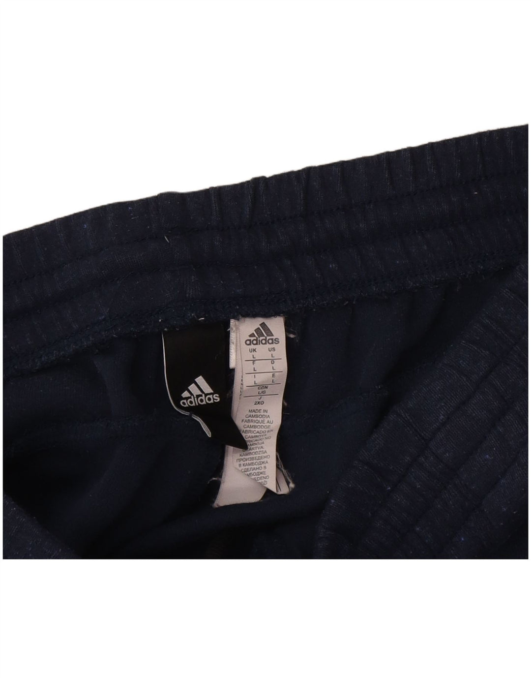 Męskie spodnie dresowe Adidas, duże, granatowe, bawełniane