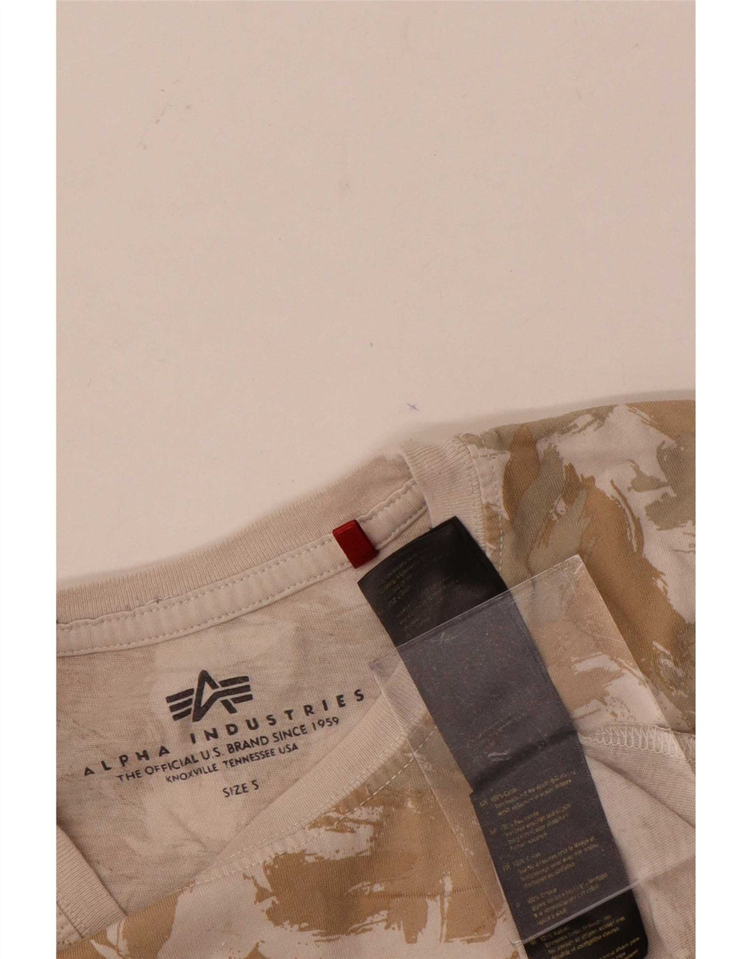 Męska koszulka z grafiką Alpha Industries, mała, wielobarwna bawełna