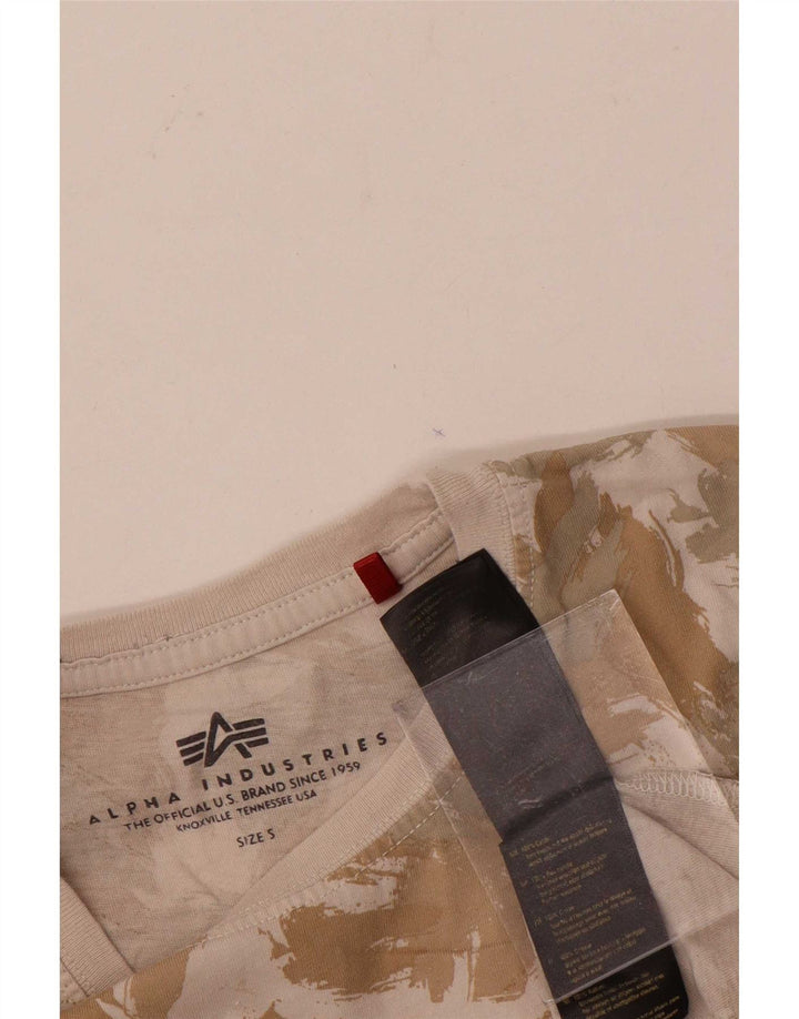Męska koszulka z grafiką Alpha Industries, mała, wielobarwna bawełna