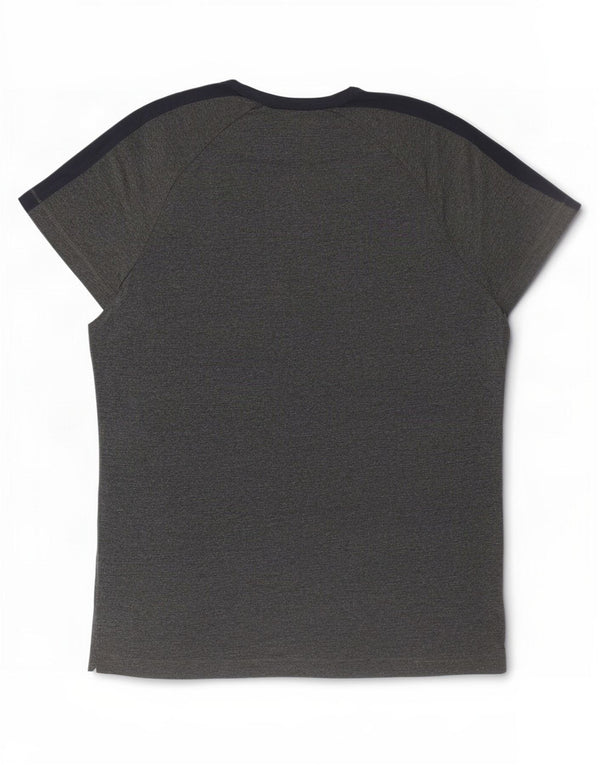 T-shirt męski French Connection Top XL, szary, bawełniany z blokami kolorów