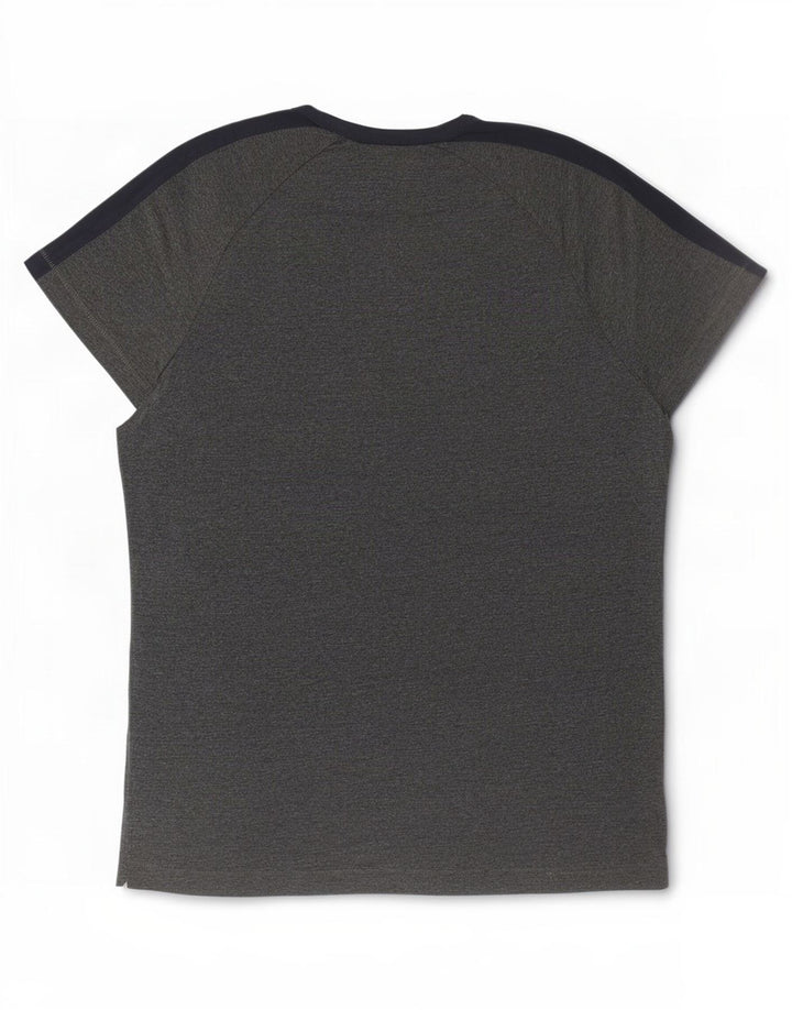 T-shirt męski French Connection Top XL, szary, bawełniany z blokami kolorów