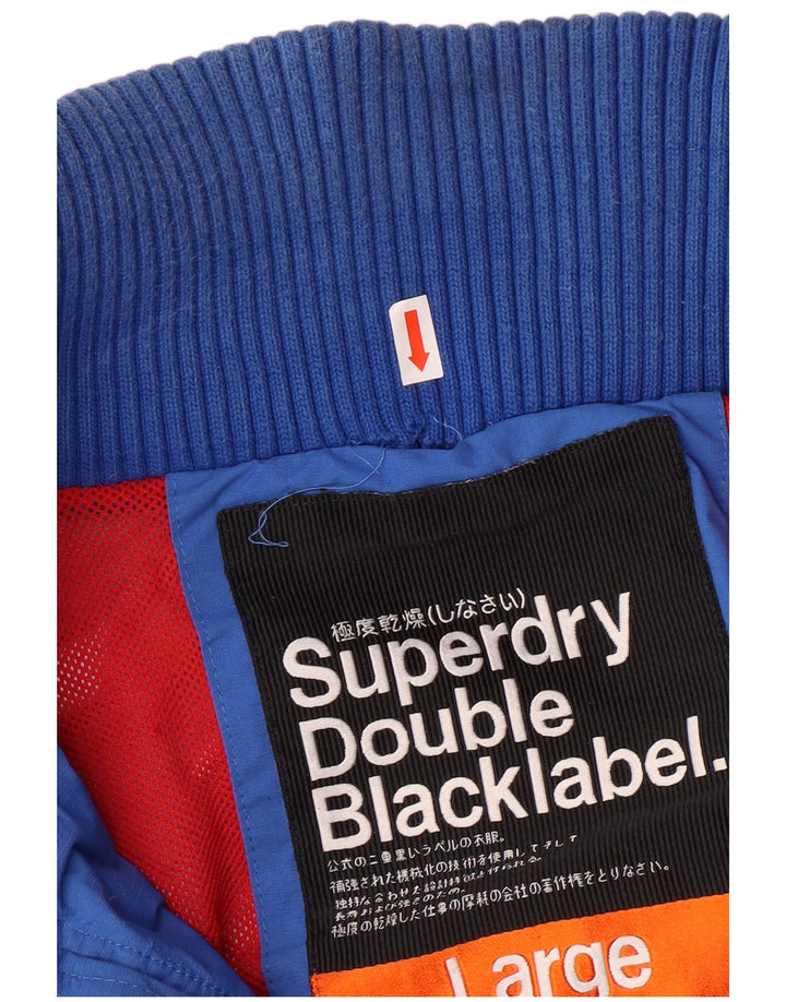 Męska kurtka wiatrówka SUPERDRY UK 40, duża niebieska nylonowa