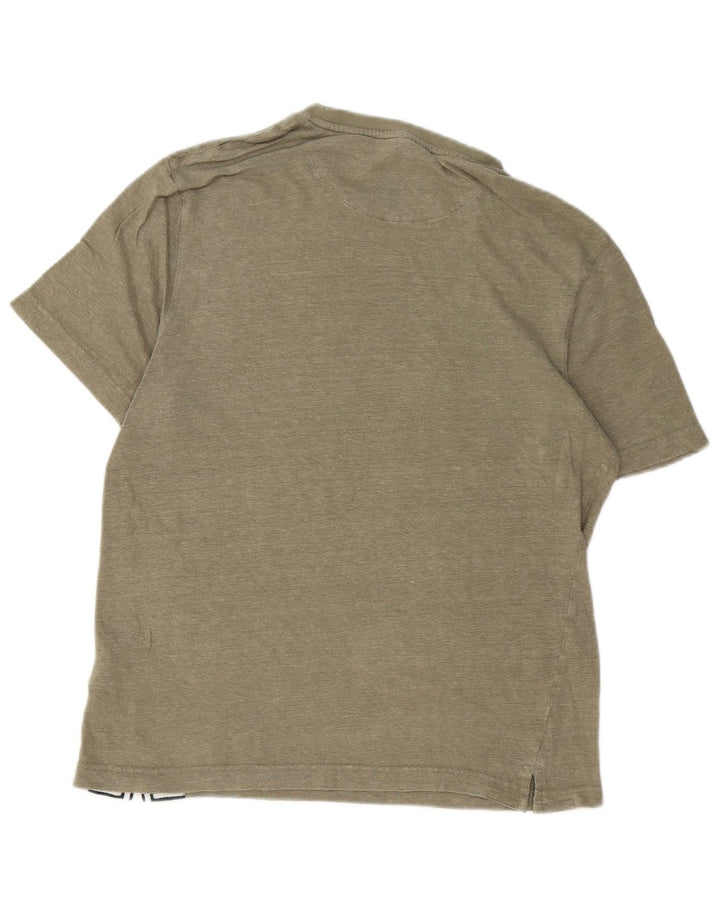 Męska koszulka Ted Baker o regularnym kroju, rozmiar 3, średnia, lniana khaki