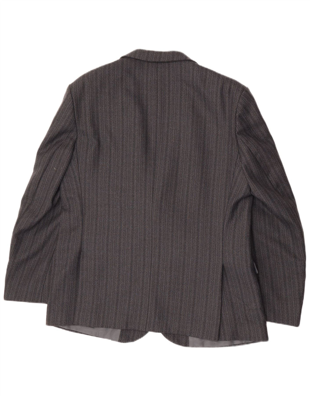 Vintage męska marynarka zapinana na 2 guziki UK 44 2XL Szary terylen w paski