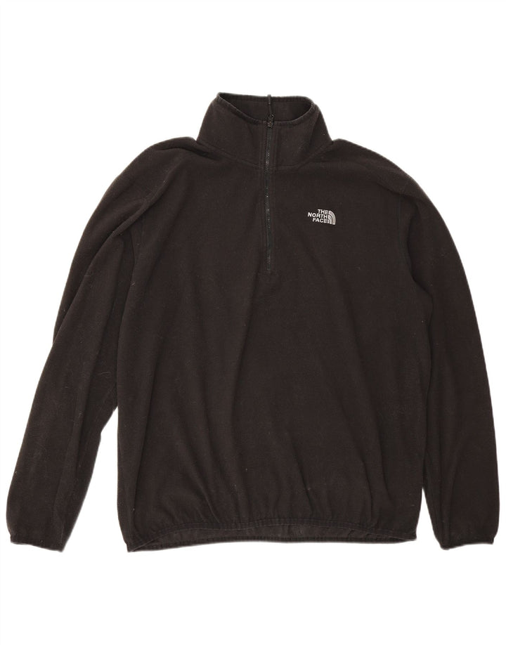 Męski sweter polarowy The North Face z zamkiem błyskawicznym, duży, czarny, poliestrowy