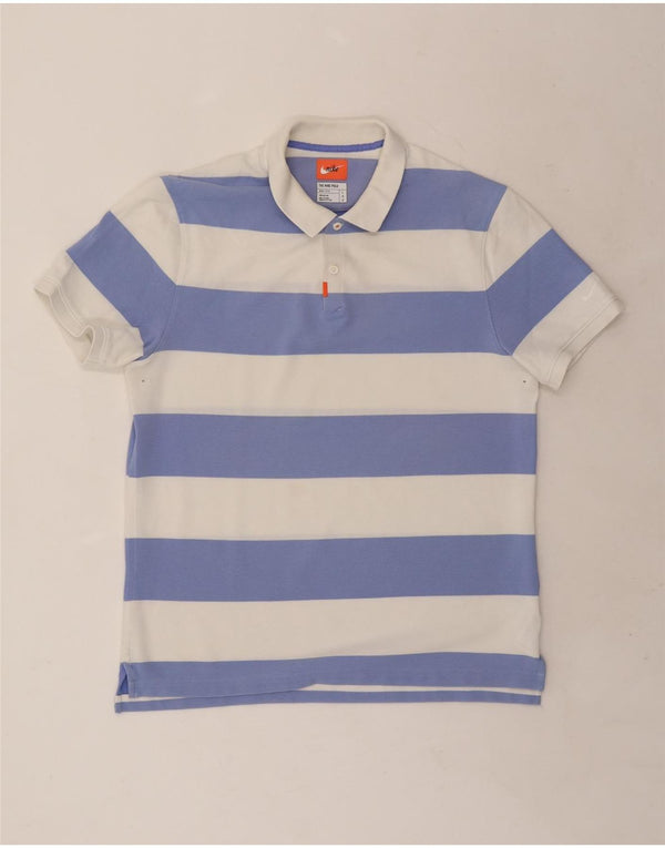 Męska koszulka polo do rugby NIKE Dri Fit, duża, bawełniana w białe paski