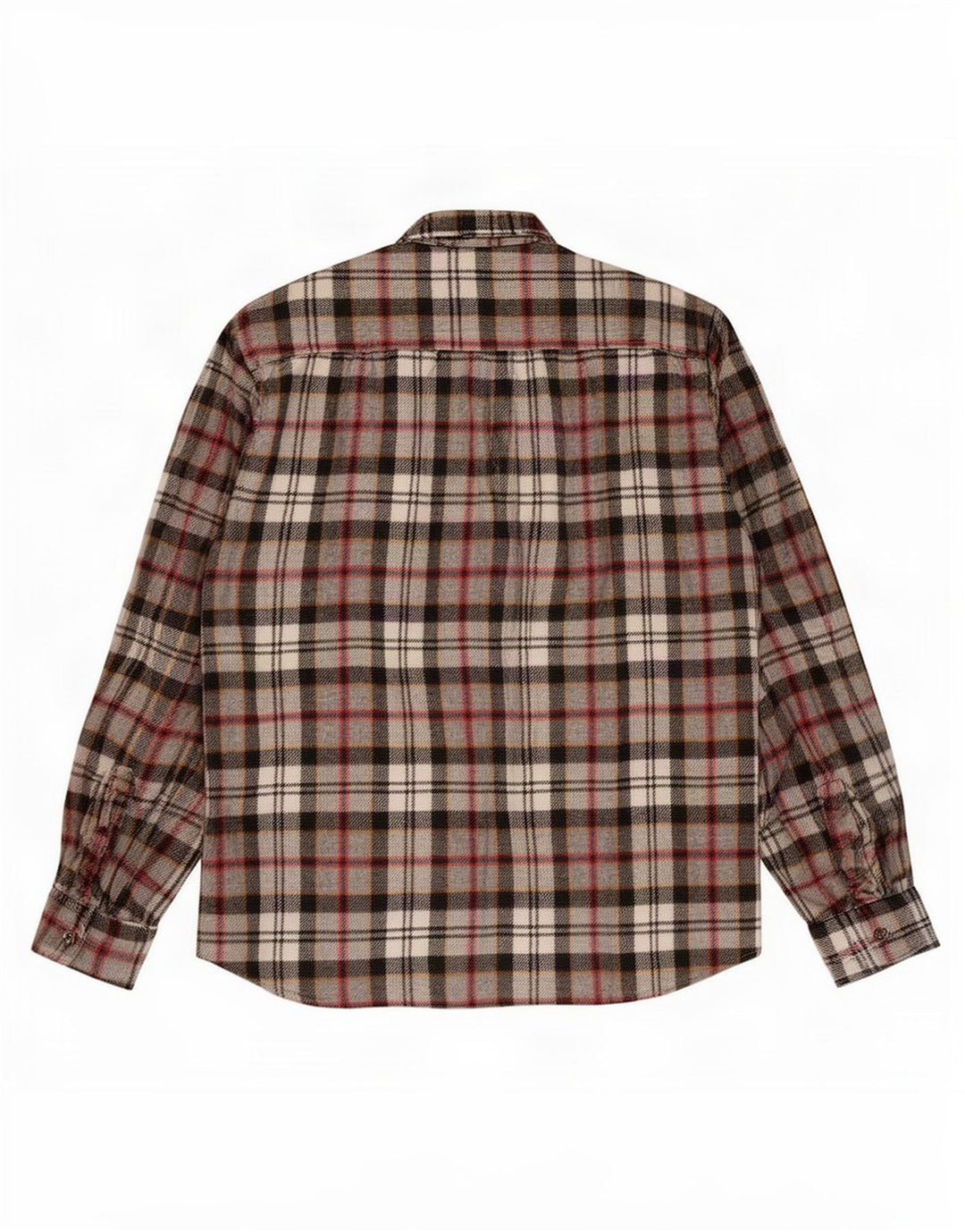 Męska koszula flanelowa w stylu vintage, duża, szara krata