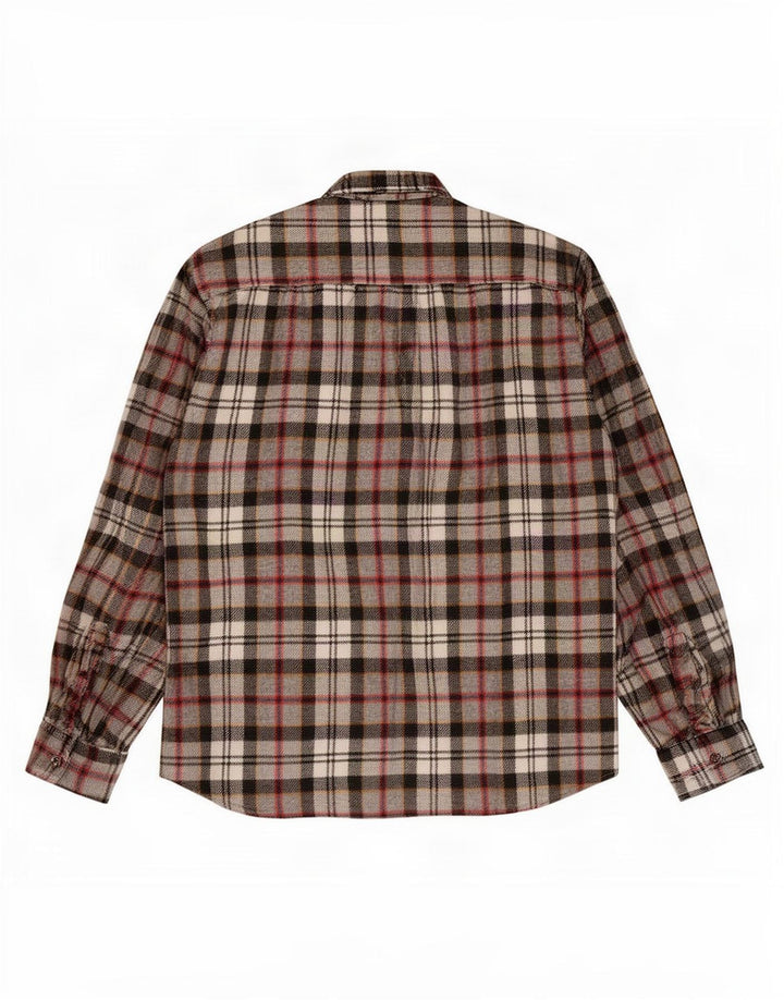 Męska koszula flanelowa w stylu vintage, duża, szara krata