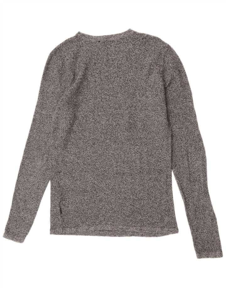 Męski top Jack & Jones z długim rękawem, średnioszary, bawełniany w cętki