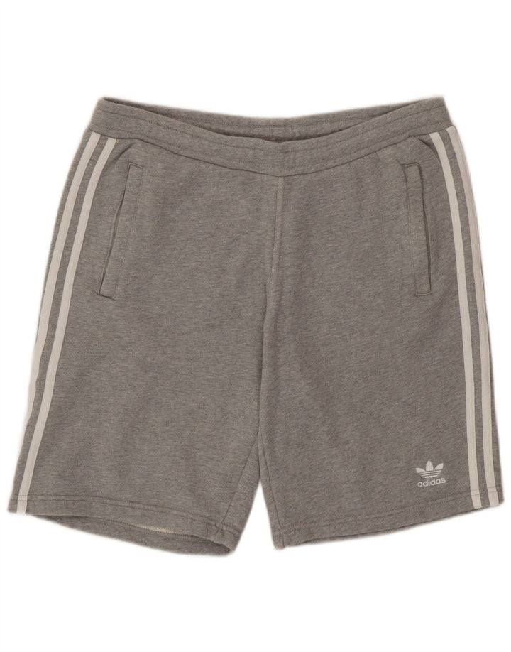 Męskie spodenki sportowe Adidas, średnioszare, bawełniane
