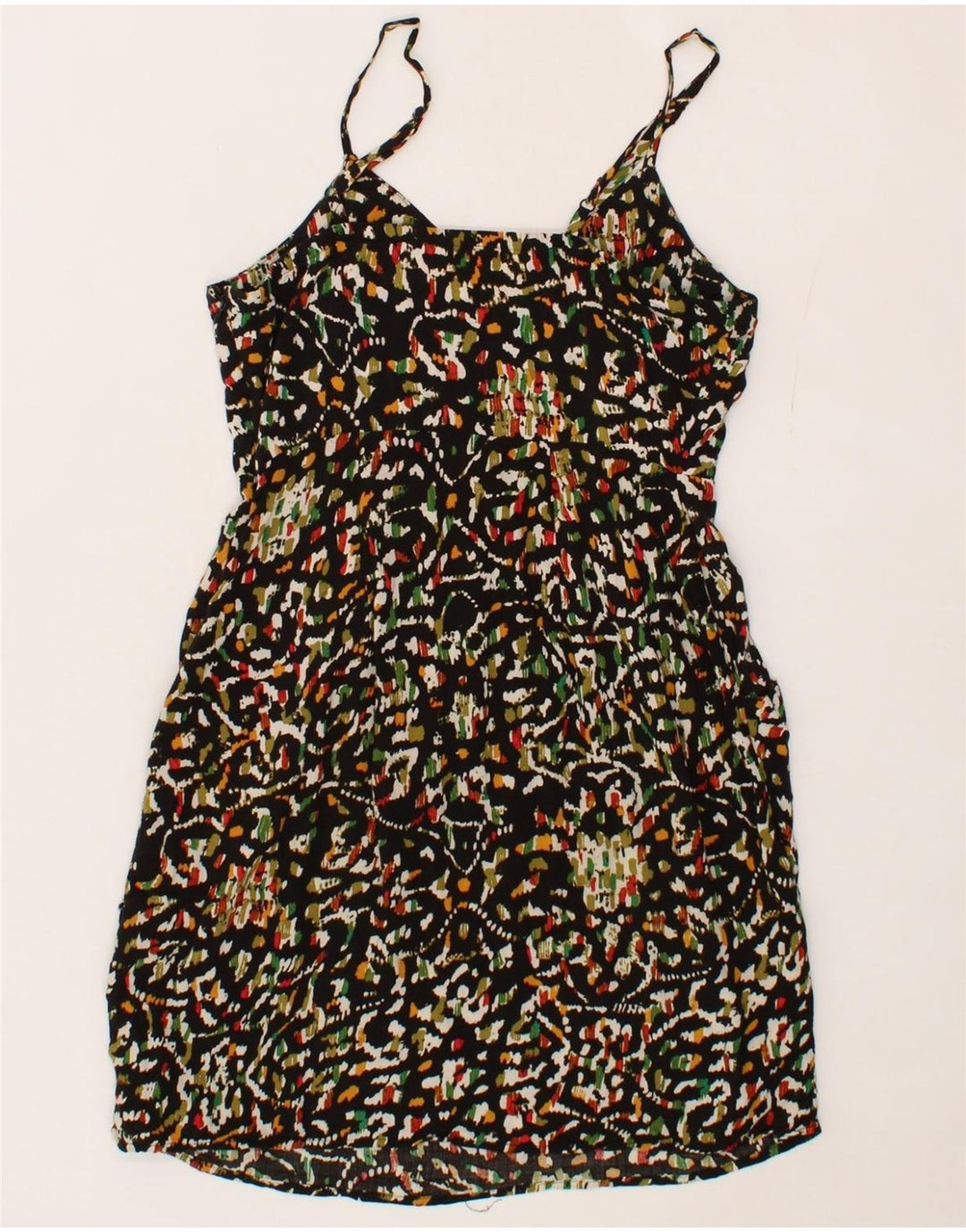 MOSSIMO Womens Abstract Pattern Slip Dress UK 10 Small Multicoloured Vintage Mossimo and Second-Hand Mossimo from Messina Hembry 