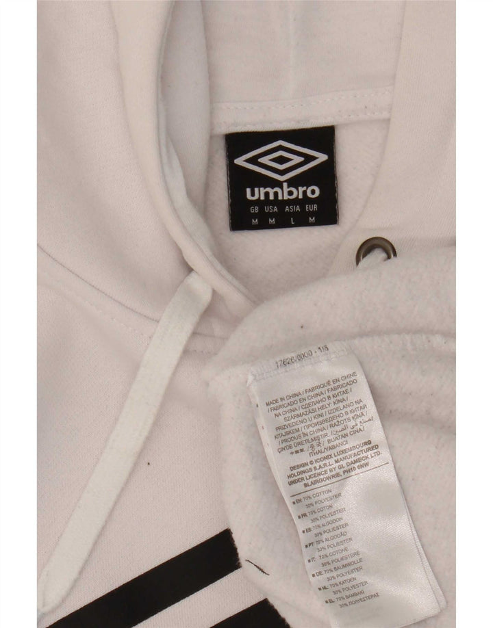 Męska bluza z kapturem Umbro z grafiką, średnia biała bawełna