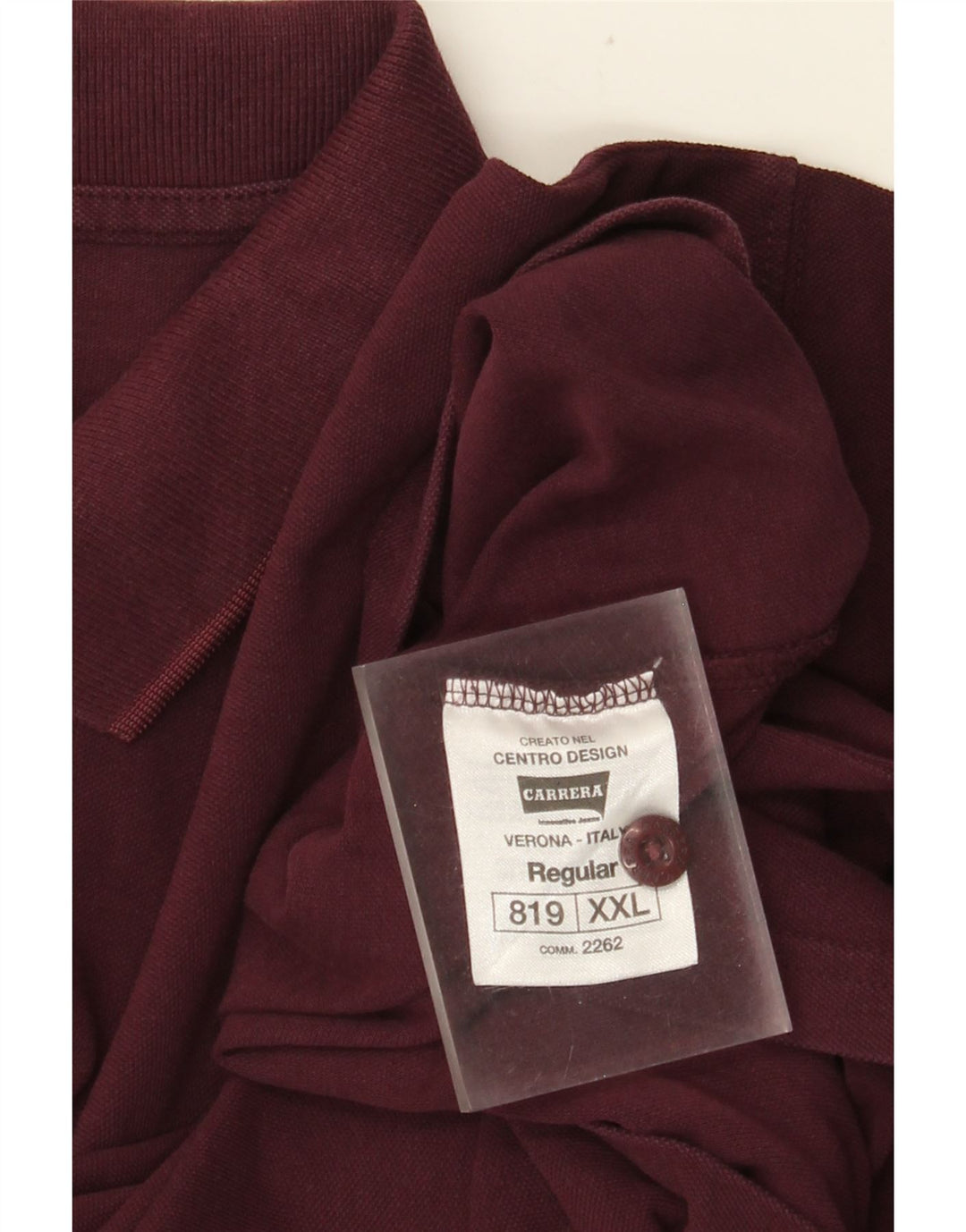 Męska koszulka polo Carrera Regular 2XL, bordowa bawełna