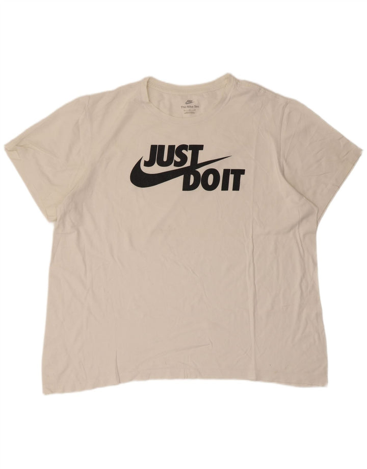 Męski T-shirt Nike z grafiką, XL, biały