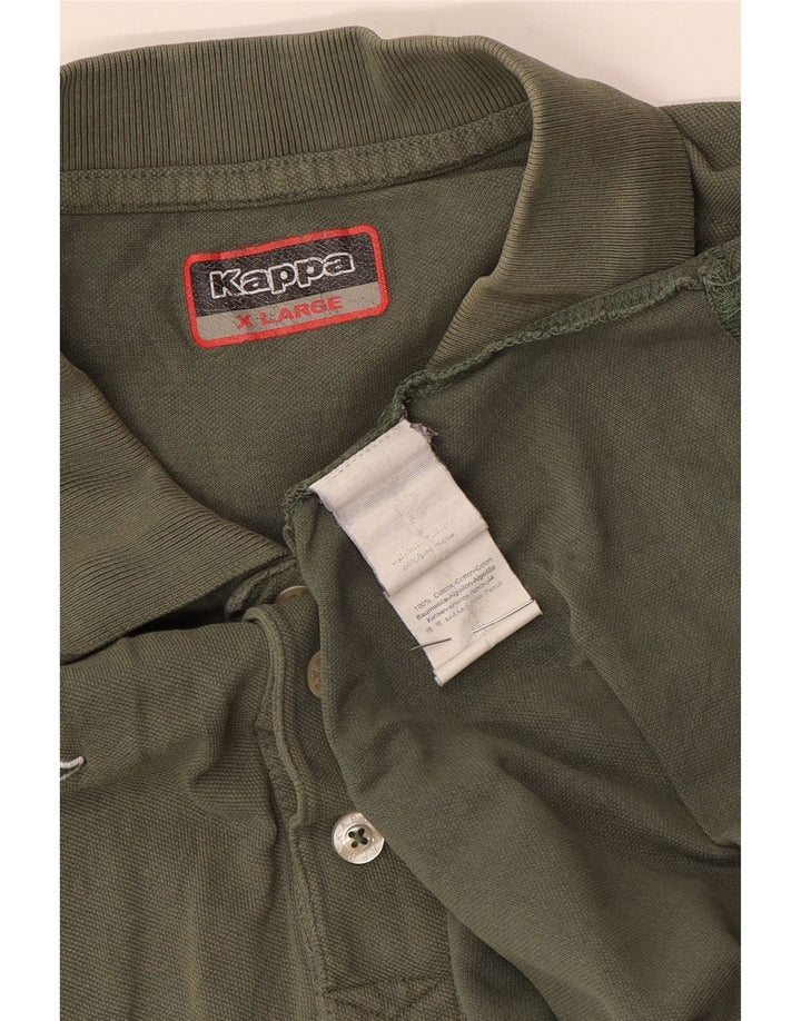 Męska koszulka polo Kappa XL, bawełniana w kolorze khaki