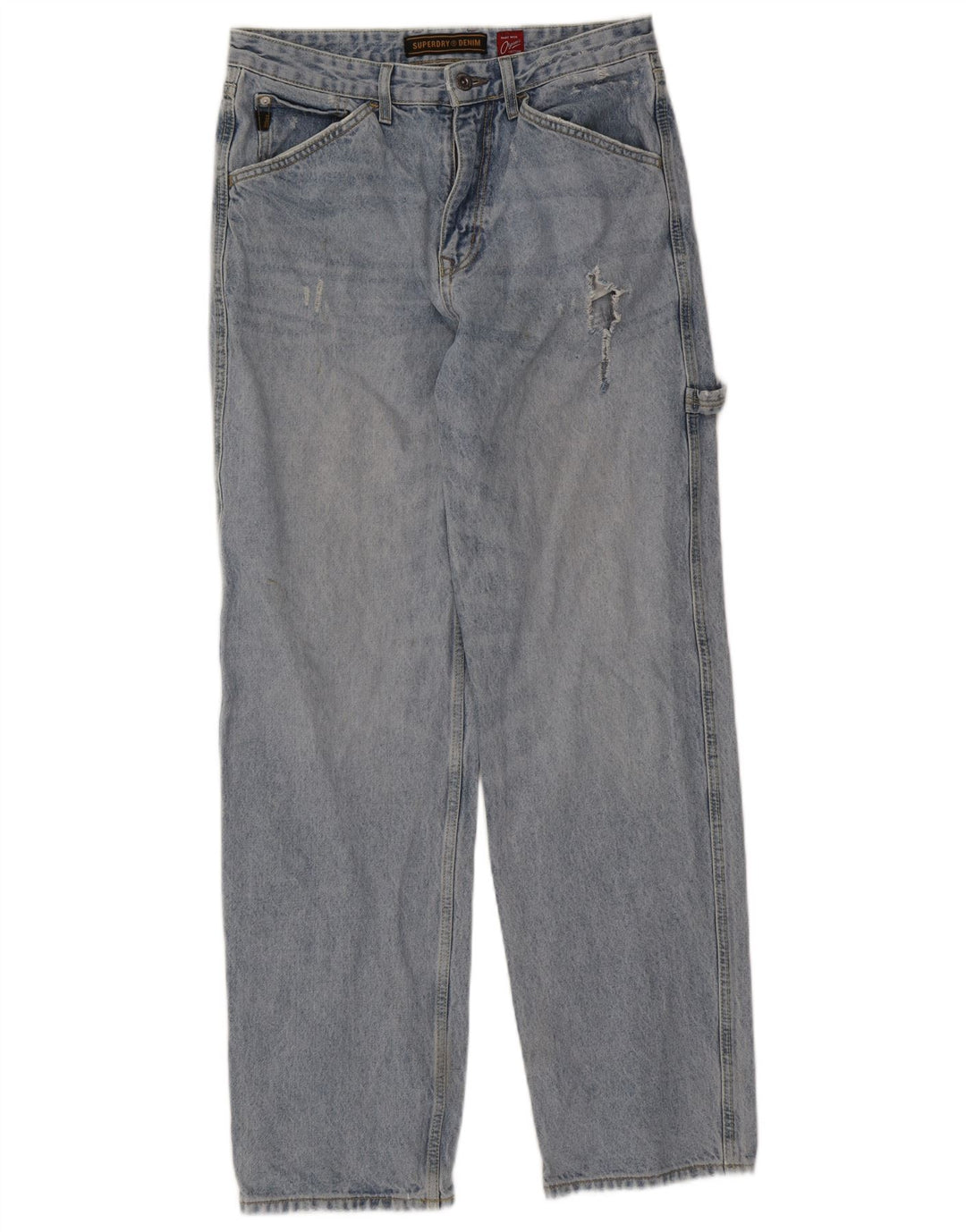 Męskie jeansy Superdry Cargo Straight W32 L34 Niebieskie