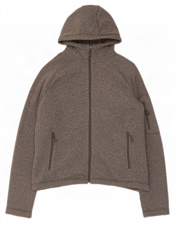 Damski sweter z kapturem Jack Wolfskin, UK 18/20 XL, szary, nakrapiany poliester