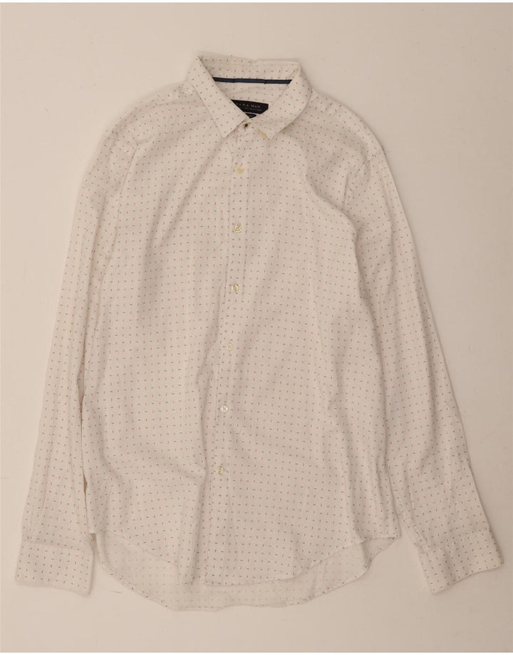 Koszula męska ZARA Slim Fit XL, bawełniana w białe cętki