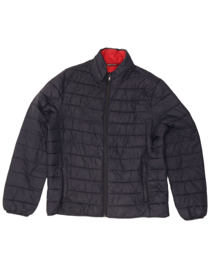 CREW CLOTHING Męska ocieplana kurtka UK 38 Średni granatowy nylon