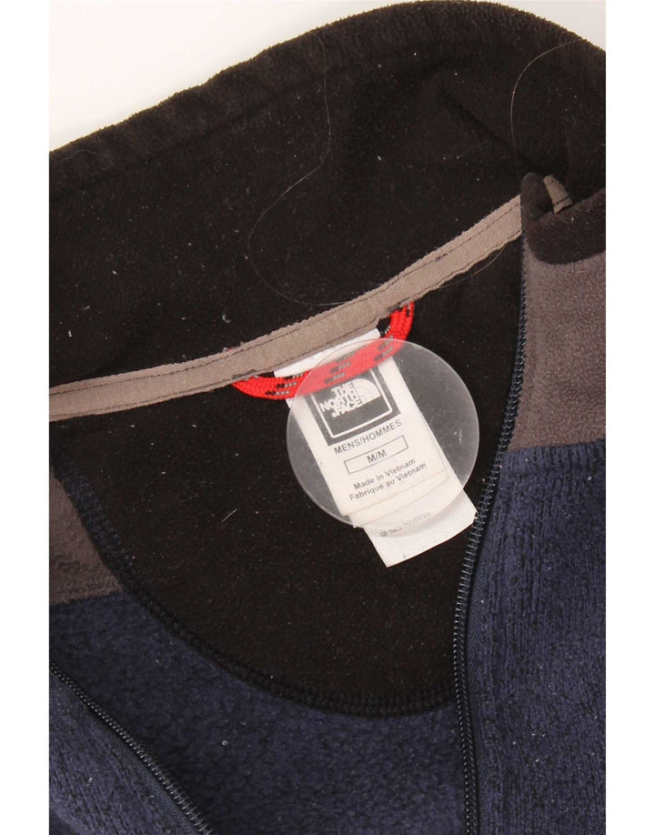 Męski sweter The North Face z zamkiem błyskawicznym i średnim granatem, z blokami kolorów